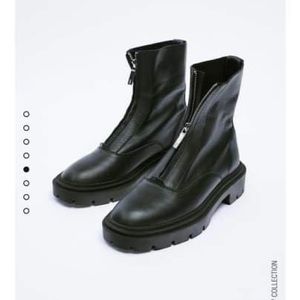 LEATHER ANKLE BOOTS WITH ZIP
